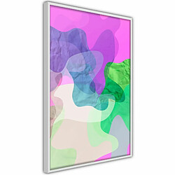 Paris Prix Affiche Murale Encadrée Colourful Camouflage Pink 30 x 45 cm Blanc