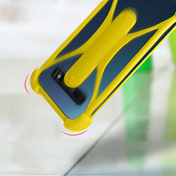 Avis Avizar Coque Smartphone Universel Silicone Coins bumper Antichoc Béquille support jaune