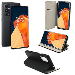 Xeptio OnePlus 9 PRO 5G Etui noir Protection Portefeuille à Rabat avec Porte Cartes - Housse One Plus 9 PRO 5G noire Folio Coque Antichoc