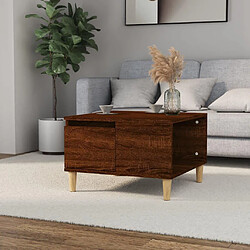 vidaXL Table basse chêne marron 55x55x36,5 cm bois d'ingénierie