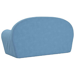 Acheter vidaXL Canapé pour enfants 2 places bleu peluche douce