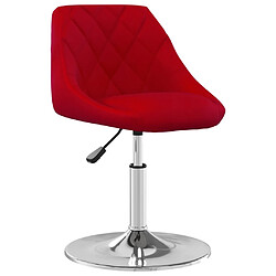 vidaXL Chaises pivotantes à manger lot de 6 Rouge bordeaux Velours