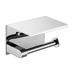 Universal Porte-papier toilette en acier inoxydable Porte-serviettes de toilette Porte-papiers Étagère de téléphone mobile vers le bas | Porte-papier (argent)