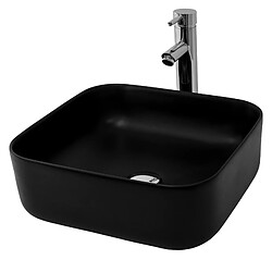 ML DESIGN MODERN LIVING Lavabo 39,5x39,5x14 cm céramique noire ML-Design