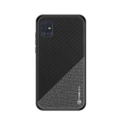 Coque en TPU + PU hybride noir pour Samsung Galaxy A51