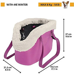 Avis Ferplast WITH ME Sac de transport avec fourrure pour chien noir 21,5 x 43,5 x 27cm