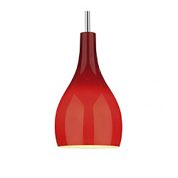 Avis Luminaire Center Suspension Soho chrome poli et verre rouge 1 ampoule