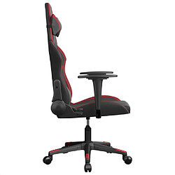 Avis vidaXL Chaise de jeu Noir et rouge bordeaux Similicuir