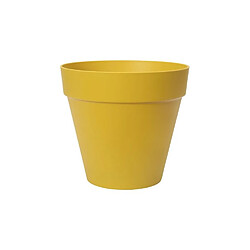 ELHO Pot de fleurs rond Loft Urban 20 - Extérieur - Ø 19,6 x H 17,7 cm - Jaune ocre