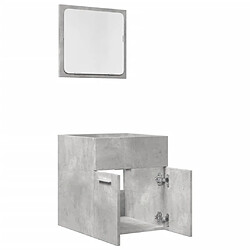 Acheter vidaXL Ensemble de meubles de salle de bain 2 pcs gris béton