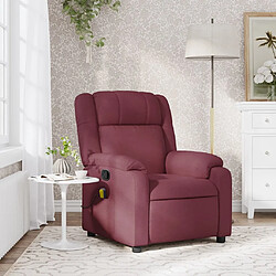 Maison Chic Fauteuil Relax pour salon, Fauteuil de massage inclinable Rouge bordeaux Tissu -GKD72858