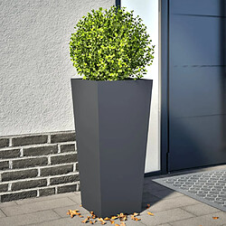 vidaXL Jardinières 2 pcs anthracite 35x35x75 cm acier