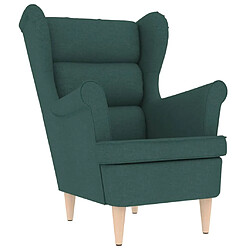 vidaXL Fauteuil vert foncé 74x84x100 cm tissu