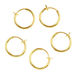 Acheter 5 pcs faux clip sur le nez oreille septum lèvre sourcil anneau d'oreille or sans perçage