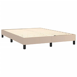 Avis vidaXL Sommier à lattes de lit avec matelas Cappuccino 140x190 cm