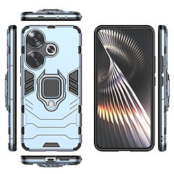 Htdmobiles Coque pour Xiaomi Redmi Turbo 3 5G et Poco F6 5G - housse etui rigide anti choc + film ecran - BLEU FONCE