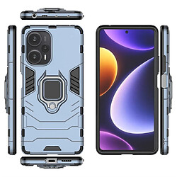 Htdmobiles Coque pour Xiaomi Poco F5 5G / Redmi Note 12 Turbo - housse etui rigide anti choc + film ecran - BLEU FONCE