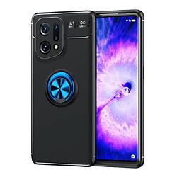 Coque en TPU anti-chocs avec béquille, noir/bleu pour votre Oppo Find X5