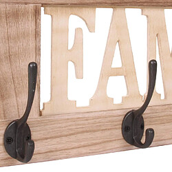 Avis Decoshop26 Porte-manteau mural patère en bois vintage 20,5x60x1,5 cm MED04063