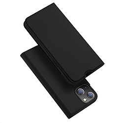 etui type bibliotheque dux ducis skin pro pour iphone 13 mini noir