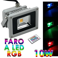 Tradex RGB LED 10W MULTICOLORE COULEURS IMPERMEABLE USAGE EXTERIEUR TELECOMMANDE