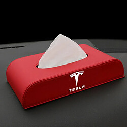 Universal Pour Tesla Model 3 Type Y Papier Boîte à tissus multifonctionnels Pièces de voiture Modèle 3 Intérieur | Boîte à mouchoirs(Rouge) pas cher