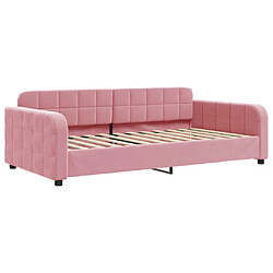 vidaXL Lit de repos sans matelas rose 90x200 cm velours