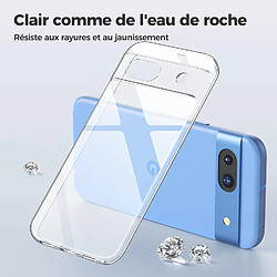 Coque Silicone Transparente + 2 Verres Trempes Pour Google Pixel 8a Little Boutik©