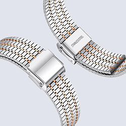 Avis Avizar Bracelet pour Apple Watch 41 / 40 / 38mm Maillons Carré Acier Argent / Rose gold