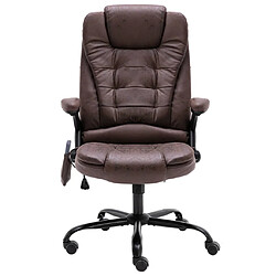 Maison Chic Chaise Gaming | Chaise de bureau Ergonomique Fauteuil de massage marron foncé similicuir daim -GKD12505