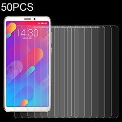 Wewoo Film de verre trempé de protection en pour bords d'arc 50 PCS Meizu M8 0.26mm 9H 2.5D