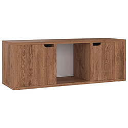 Maison Chic Meuble TV scandinave - Banc TV pour salon Chêne marron 88,5x27,5x30,5 cm Aggloméré -MN26053