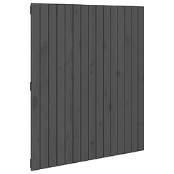 vidaXL Tête de lit murale Gris 95,5x3x110 cm Bois massif de pin