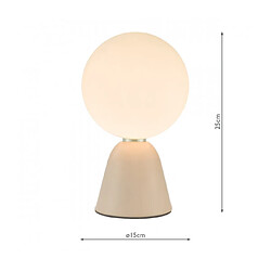 Avis Luminaire Center Lampe de table globe Francesca Verre opal,Rose mat 1 ampoule 25cm