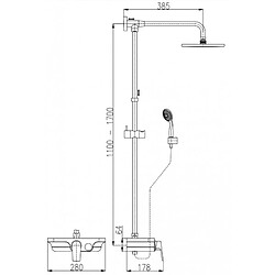 Acheter Rav Colonne de douche murale MURRAY avec étagère 170 cm, en chrome blanc