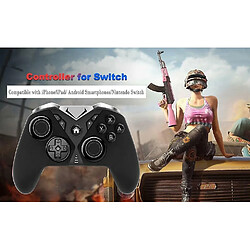 Chrono Contrôleur de commutateur sans fil avec boutons arrière programmables, contrôleur d'impact Genshin pour iOS, télécommande de contrôleur de jeu personnalisable avec D-pad interchangeable et joystick gauche(noir)