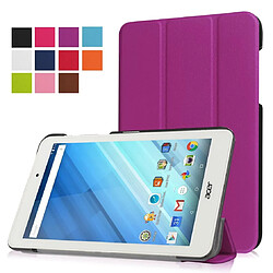 Xeptio Housse Acer Iconia One 8 B1-850 Style Cuir violet avec Stand - Etui coque de protection