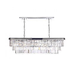 Luminaire Center Chandelier Eulalia Cristal,chrome poli 10 ampoules 38cm