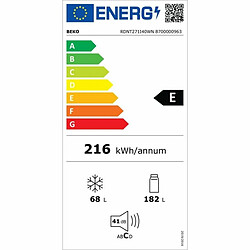 Avis Réfrigérateur Combiné BEKO RDNT231I40XBN Acier