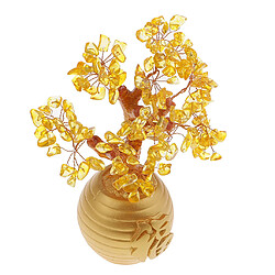 richesse argent chanceux arbre feng shui cristal arbre en plastique décor à la maison jaune pas cher