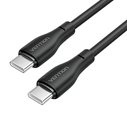 Câble de chargement Vention USB-C vers USB-C - TPE durable - Transfert 480Mbps - Alimentation 3A - Puissance maximale 60W - Couleur noire