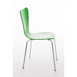 Avis Decoshop26 Lot de 2 chaises de séjour bureau en bois vert et métal CDS10009