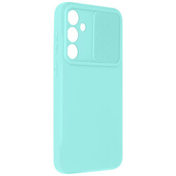 Avizar Coque pour Samsung Galaxy S23 FE Silicone Cache Caméra Coulissant Turquoise