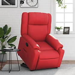 vidaXL Fauteuil inclinable Rouge Similicuir