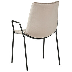 Beliani Chaise de salle à manger JEFFERSON Set de 2 Velours Taupe pas cher