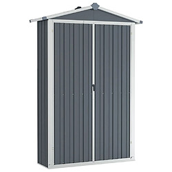 vidaXL Abri de jardin Gris 116x45x175 cm Acier galvanisé