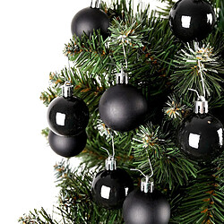 Un ensemble de boules pour le sapin de Noël / boules incassables noires 20 pièces 4 cm