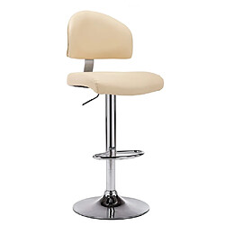 vidaXL Tabouret de Bar - Crème Similicuir