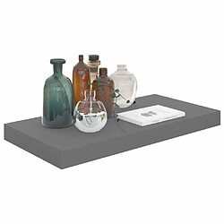 Avis Maison Chic Lot de 4 Étagère murale flottante,Etagère de rangement Gris brillant 50x23x3,8 cm MDF -MN68559