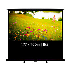 Kimex Ecran de projection transportable Pull Up 1,77 x 1,00m - Format 16:9